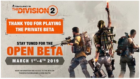 La beta abierta de The Division 2 comienza el 1 de marzo