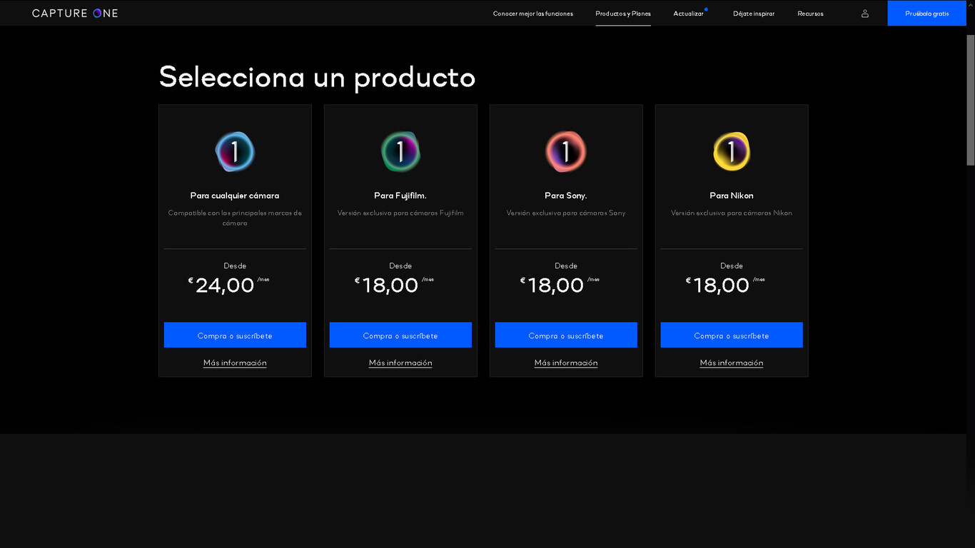 Suben casi todos los precios de Capture One en 2021: así quedan todas ...