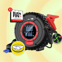 Compresor recargable que también puede cargar tu celular, inflar las llantas de tu coche y arrancarlo si se descarga su pila