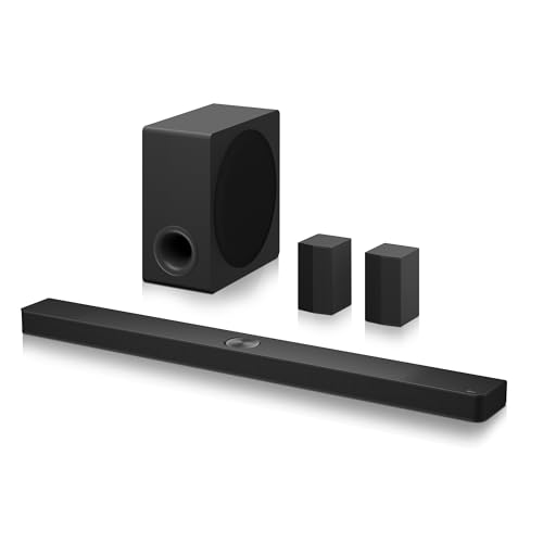 LG S90TR - Barra de Sonido Inteligente, 670W Potencia y 7.1.3 Canales, Altavoces Dobles Traseros Inalámbricos, 3 Altavoces Verticales, Sonido Envolvente Dolby Atmos y DTS:X, Hi-Res 24bits/96kHz