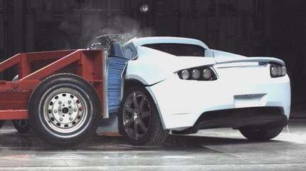 Crash-test del Tesla Roadster