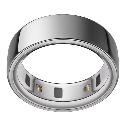 OURA Ring 4 Anillo Inteligente - Silver - Talla 4 | Averigua tu Talla con el Kit de Tallaje Ring 4 | Monitoriza el sueño, la FC, el estrés y más - hasta 8 días de autonomía