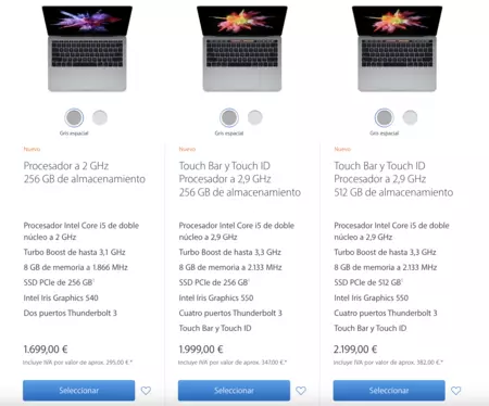 2016年のMacBook Proの価格と機能