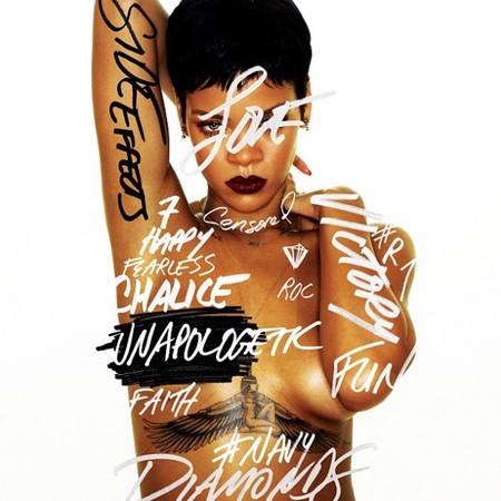 Raro: Rihanna enseña chicha en la portada de su nuevo disco 'Unapologetic'