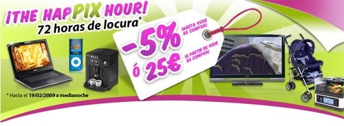 Pixmania ofrece un 5% de descuento en todo el sitio