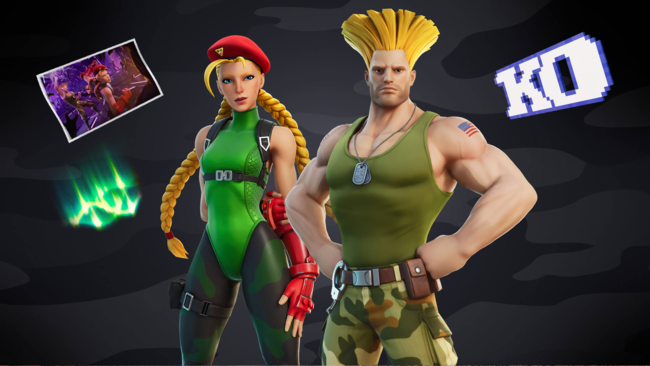 Cammy y Guile de Street Fighter en Fortnite