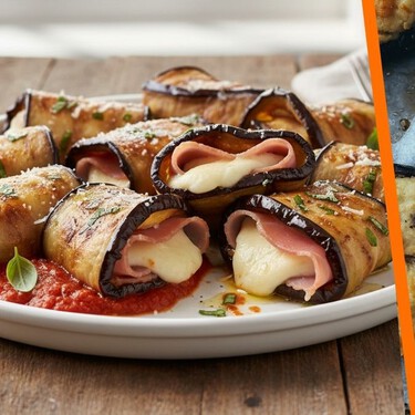 Rollos de berenjena rellenos de queso y jamón: un platillo para salir de lo siempre y bajarle a la carne