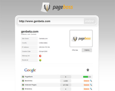 Pageboss: Obtén la información perteneciente a cualquier dominio