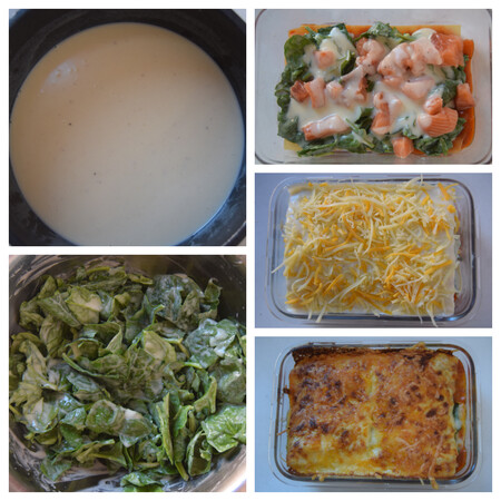 Lasaña de salmón y espinacas