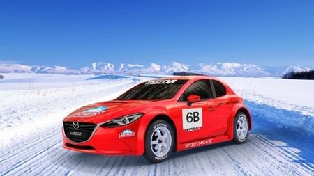 Curiosidades en competición: un Mazda3 sobre la nieve y el hielo