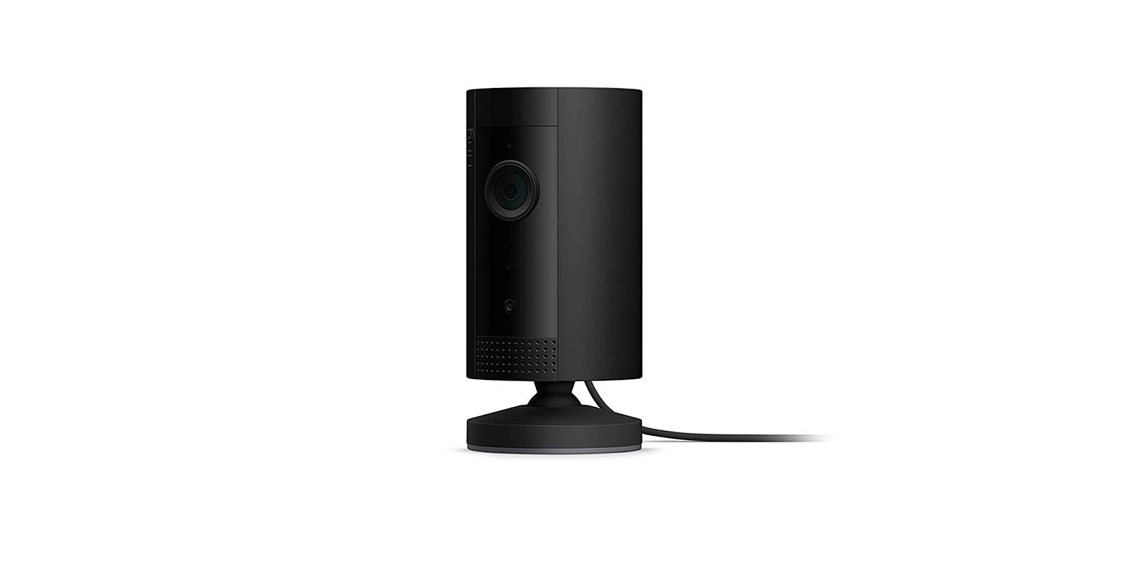 Ring Indoor Cam, cámara de seguridad compacta, con alimentación por cable, HD, comunicación bidireccional, compatible con Alexa | Incluye 30 días gratis del plan Ring Protect | Negro