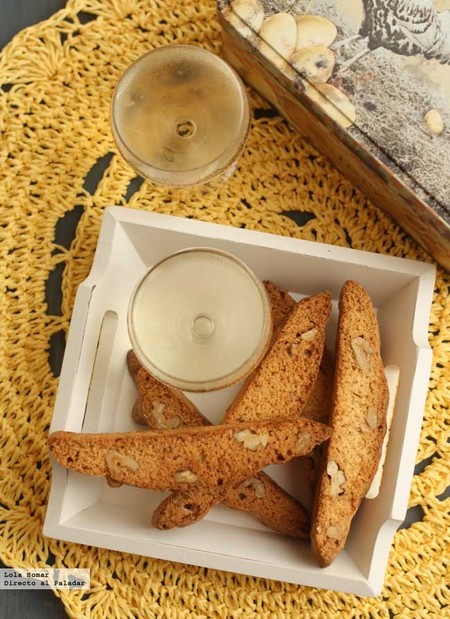 Biscotti de café con nueces. Receta