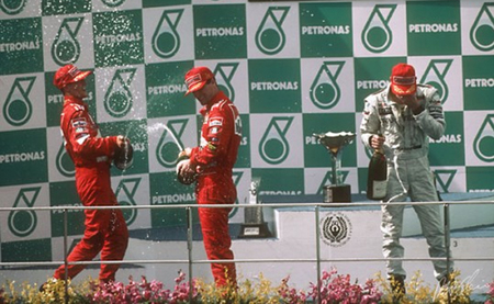 Podio GP Malasia F1 1999