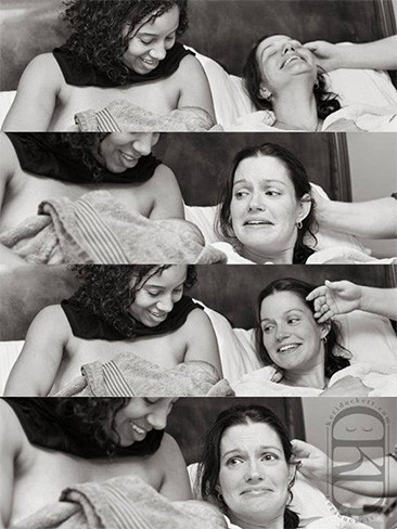 Impactante imagen de una maternidad subrogada