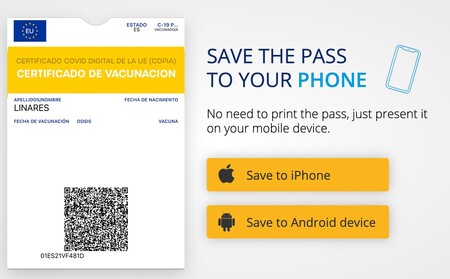Certificado Covid Google Pay Apple Pay