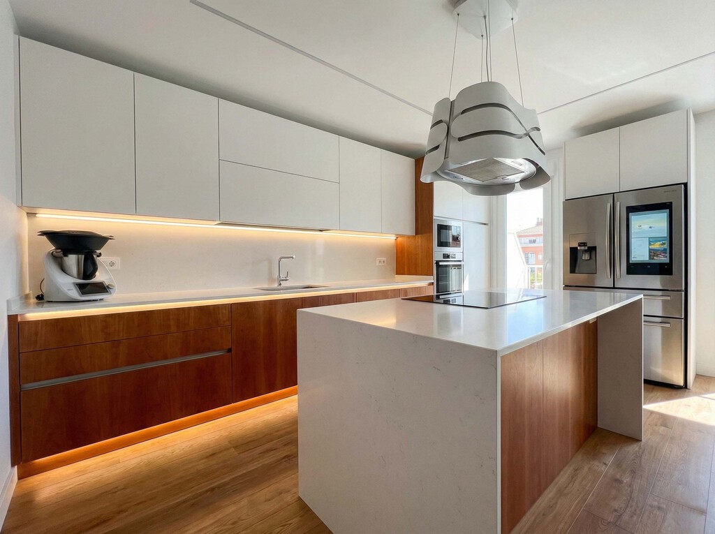 Olvídate de cocinar en penumbra: cómo instalar tiras LED que se encienden solas para no ensuciar el interruptor