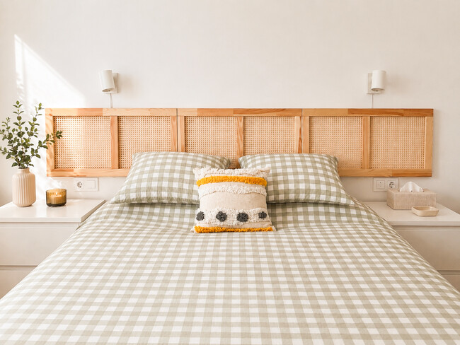 Cabecero Mimbre Ikea Hacerlo Facil Sin Obras Sin Taladro Bonito Rustico Decoracion Dormitorio