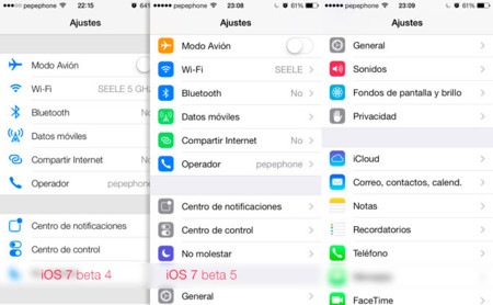 Todas las novedades de la beta 5 de iOS 7