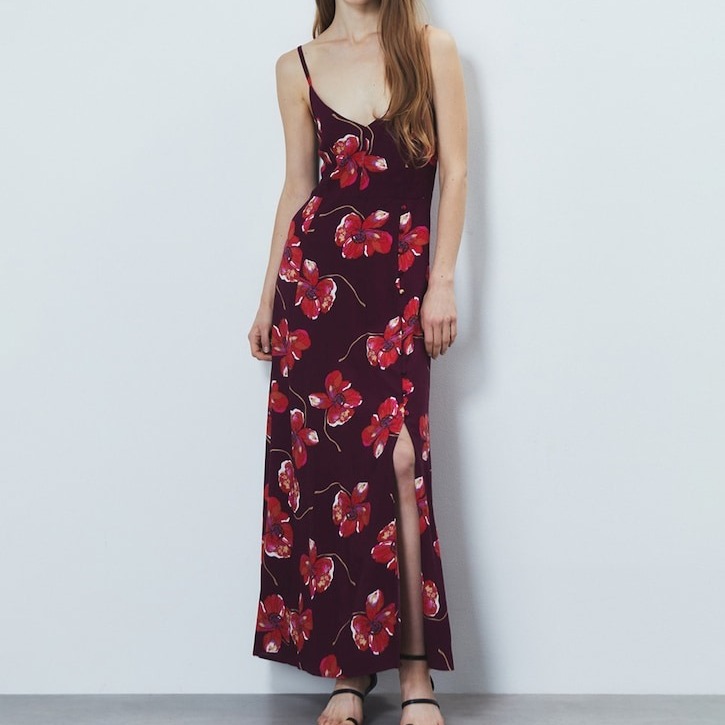 Sfera - Vestido tirantes botones.