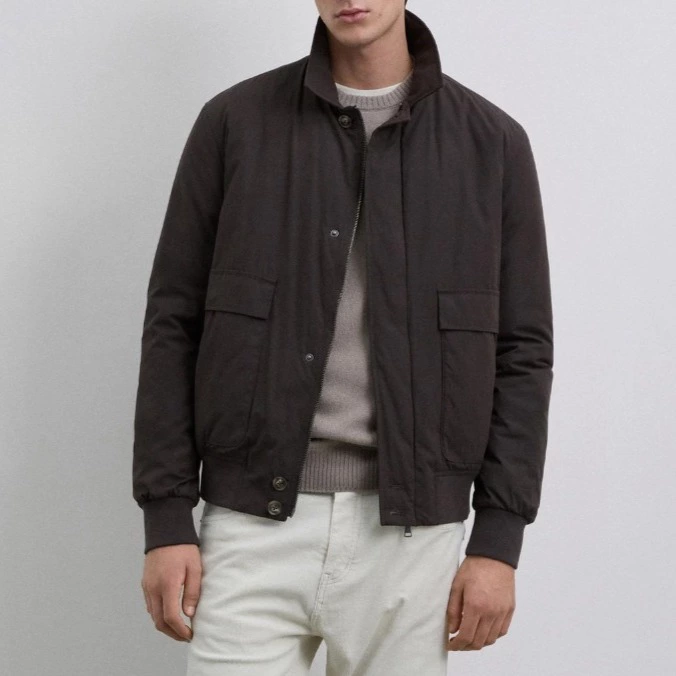 Scalpers Cazadora de hombre lisa con cremallera oculta