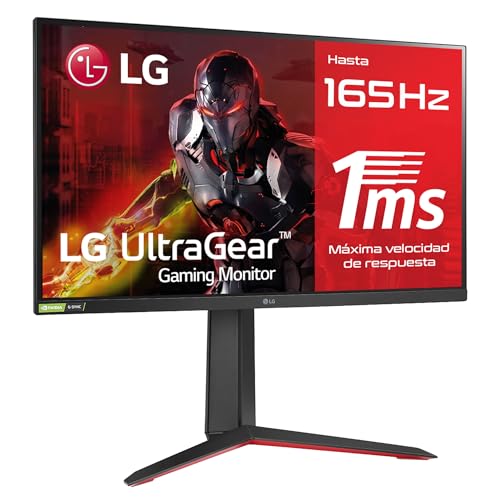 LG 27GP850P-B - Monitor Gaming Ultragear 27 Pulgadas, Panel IPS, 165Hz, 1 ms, 1000:1, 400nit, 16:9, HDMI, DisplayPort, Dynamic Action Sync, Conectividad Universal, Color Negro