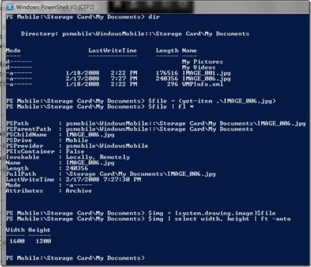 Accede a Windows Mobile desde PowerShell