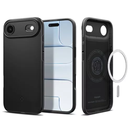 Spigen Funda para iPhone Air, Thin Fit MagFit Compatible con MagSafe - Negro