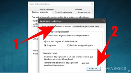 Cambiar Memoria Virtual