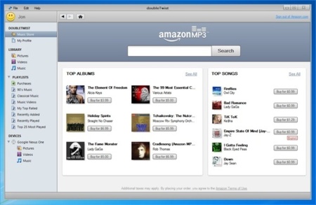 doubleTwist incorpora la tienda de música a la versión de Windows