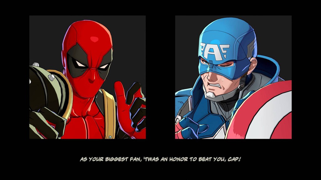 Deadpool en Marvel Tokon rompe la cuarta pared igual que en las películas y su moveset está repleto de referencias a los fighting games 