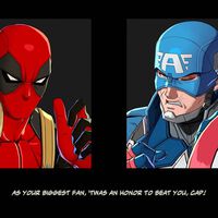 Deadpool en Marvel Tokon rompe la cuarta pared igual que en las películas y su moveset está repleto de referencias a los fighting games 