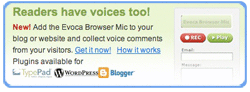 Evoca soporta audiocomentarios para tu blog o web