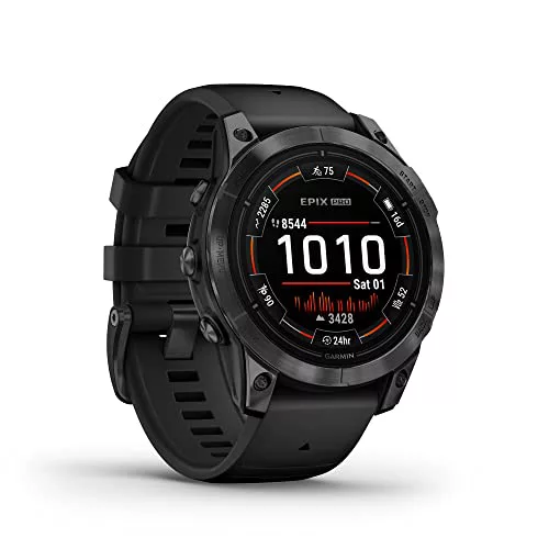 Garmin Epix (Gen 2) Pro 47mm - Reloj de Alto Rendimiento GPS Multideporte con Pantalla táctil AMOLED, Linterna LED, Frecuencia cardíaca, Mapas y hasta 16 días de autonomía, Negro