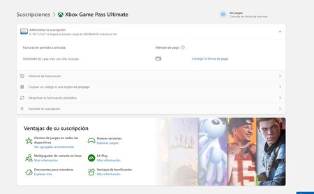 Cancelar Xbox Game Pass