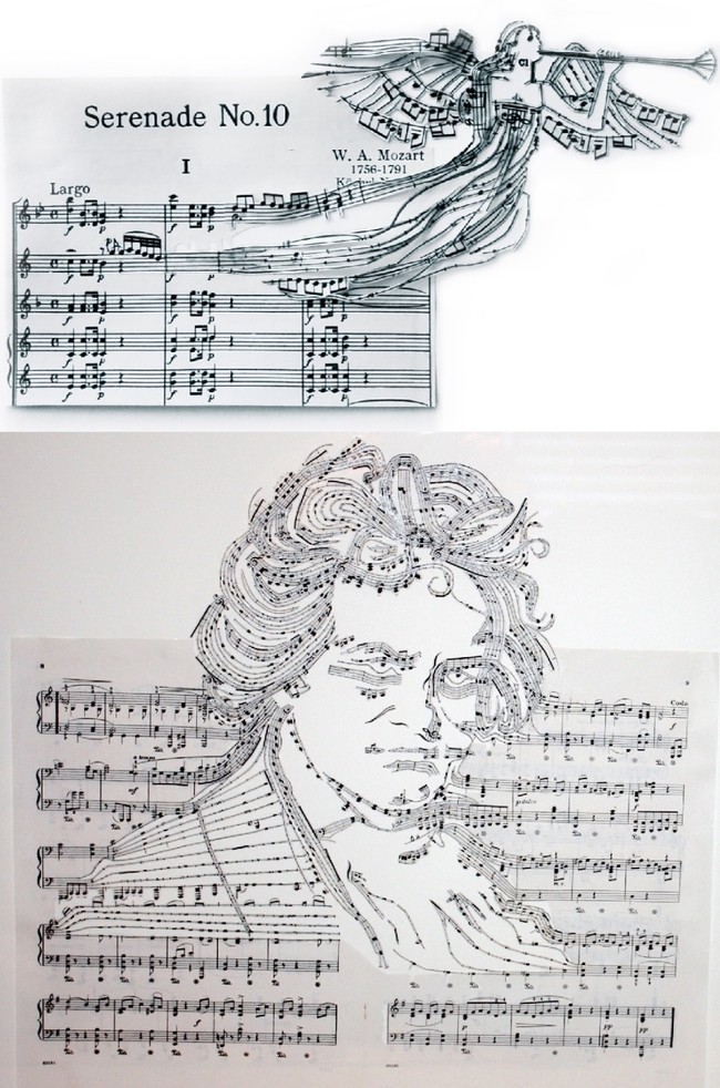 arte partituras ilustracion