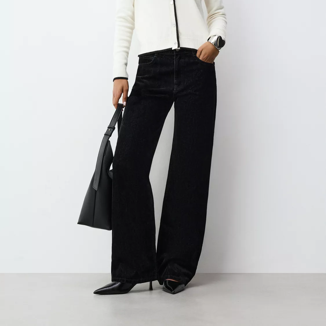 Jeans Slim wide aterciopelado