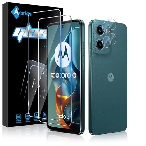 Aerku Protector de Pantalla para Motorola Moto G05 y Protector Lente Cámara [2+2 Piezas], Dureza 9H HD Anti-Arañazos Sin Burbujas Cristal Vidrio Templado Película