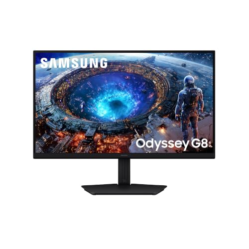 Samsung Odyssey G8 G80HF 5K 27", Fast IPS, HDR Gaming, Dual Mode, 360Hz, 1ms, 5120 x 2880, 16:9, 1,000:1, AMD FreeSync Premium, Ergonomic Stand, Multiple Connectivity, LS27HG806EFXEN