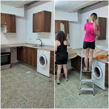 Así ha quedado la reforma sin obras de esta cocina vieja y sin estilo por menos de 700 euros: "Todo es de Leroy Merlin" 