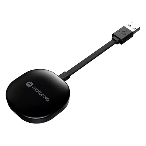 Motorola Sound MA1 - el único Google Autorizado Inalámbrico Android Auto Coche - Conexión instantánea Desde el teléfono Inteligente a la Pantalla del automóvil con configuración fácil