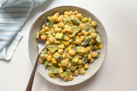 Ensalada de garbanzos y pepino