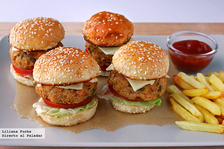 Mini hamburguesas de salmón. Receta