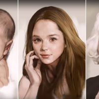 De bebé a anciana en 4 minutos gracias a las increíbles manos de un dibujante