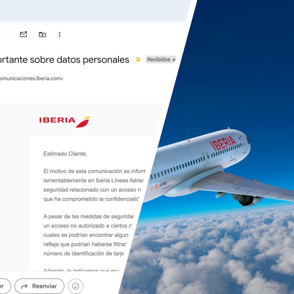 Acabo de recibir un mail de Iberia advirtiéndome del robo de mis datos. 'Solo' ha llegado dos semanas tarde