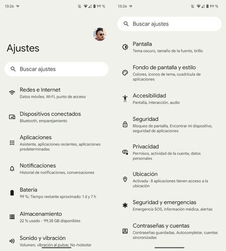 Material You Ajustes