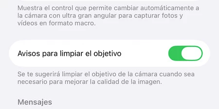 Limpiar Lente Sucia iOS 26