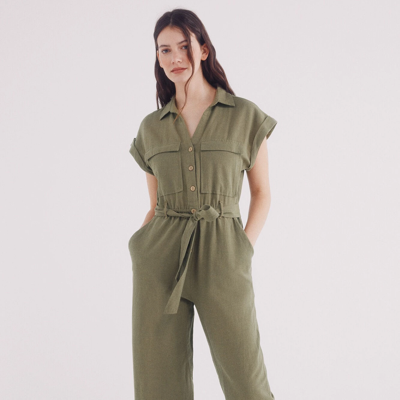 Mono camisero algodón lino
