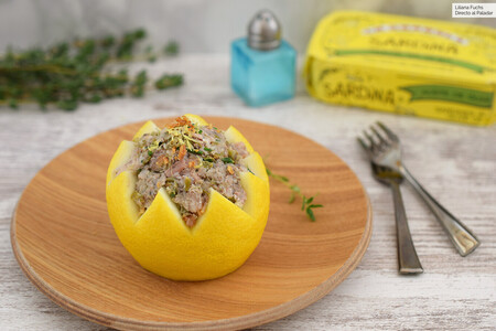 Limones Rellenos De Ensalada De Sardinas