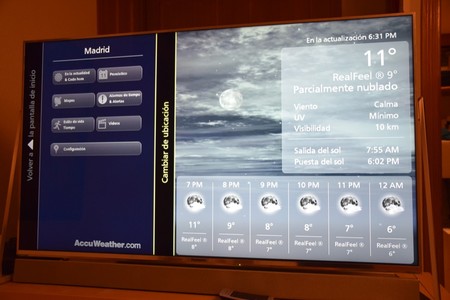 Accuweather viene incorporado de serie y podremos echar un vistazo a la previsión meteorológica rápidamente