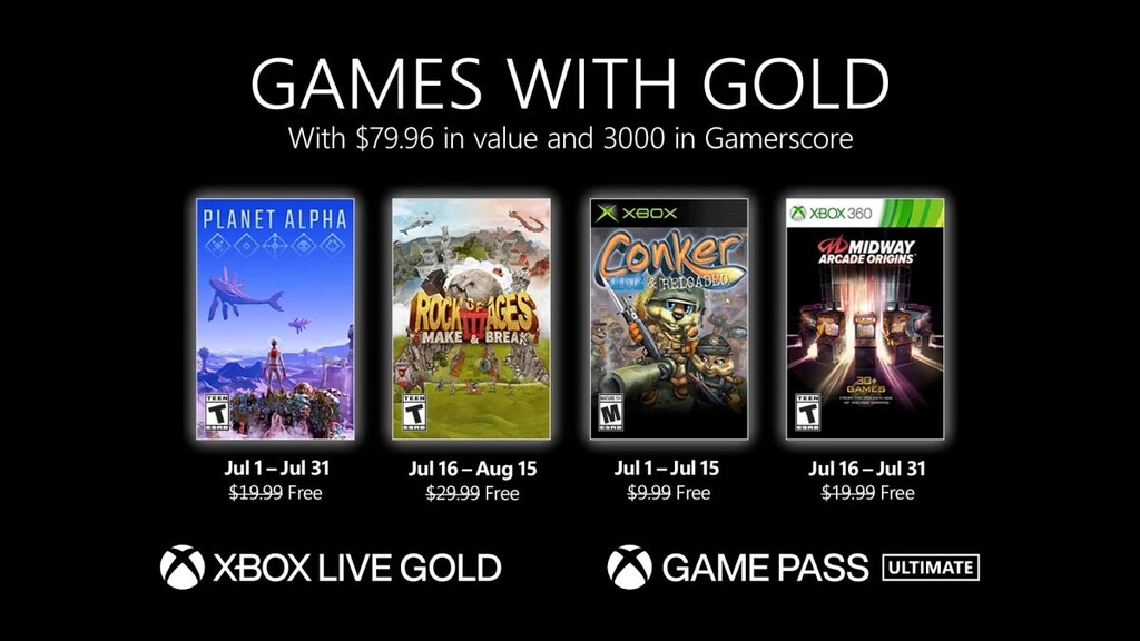 Planet Alpha y Conker: Live & Reload entre los juegos de Games with Gold de julio de 2021 Planet Alpha y Conker: Live & Reload entre los juegos de Games with Gold de julio de 2021